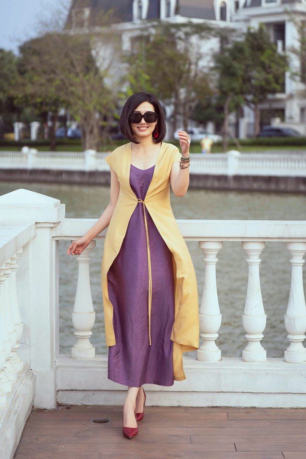Ivory Stillness Dress | “Ngà Tịnh” Mandarin Collar Dress – Serenity in Pure Form