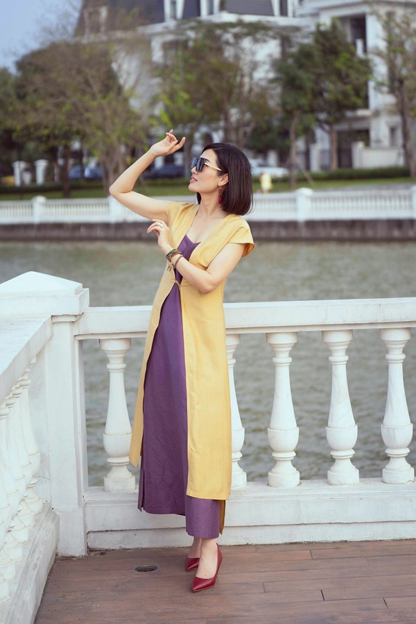 Ivory Stillness Dress | “Ngà Tịnh” Mandarin Collar Dress – Serenity in Pure Form