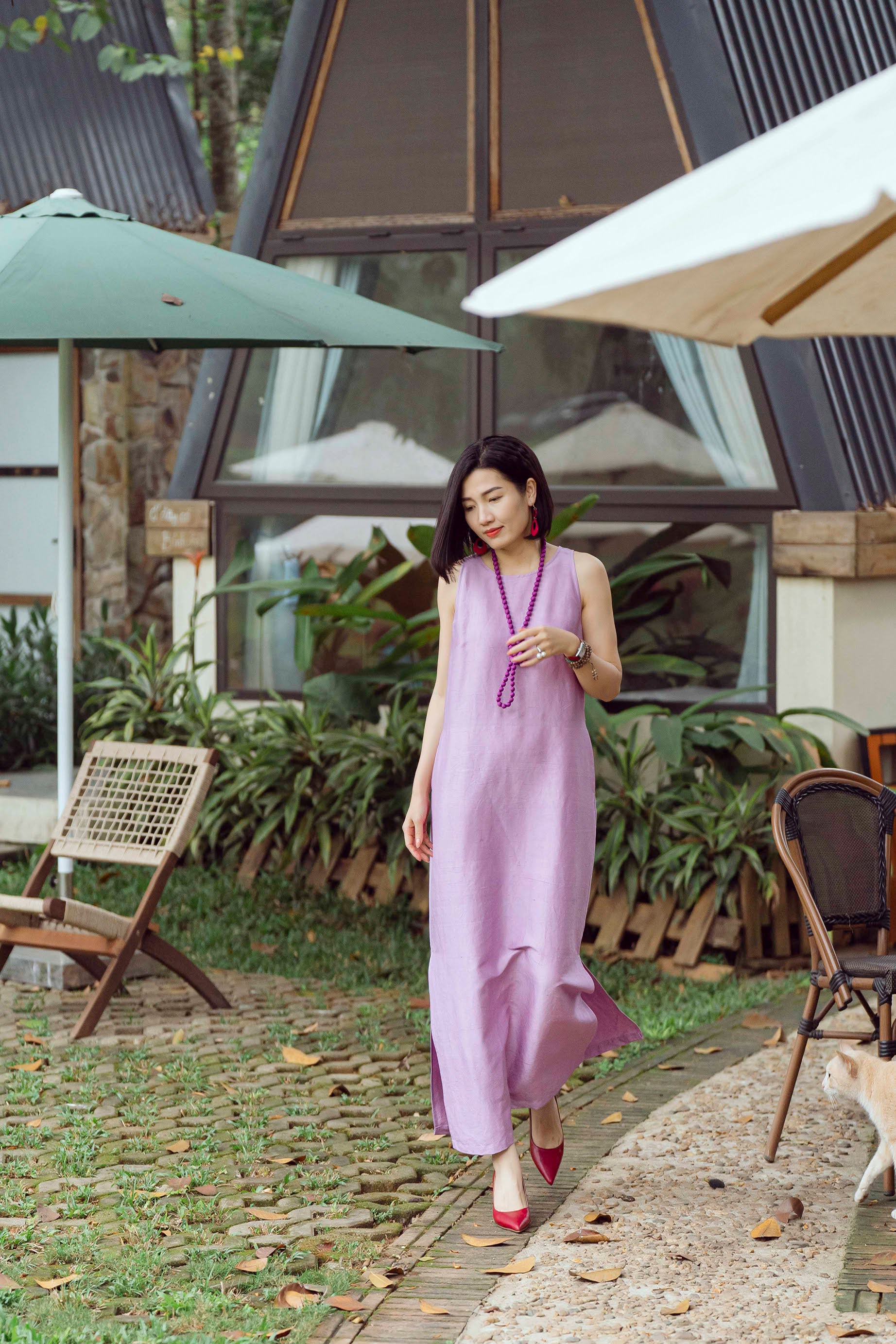 Rosy Heron Dress