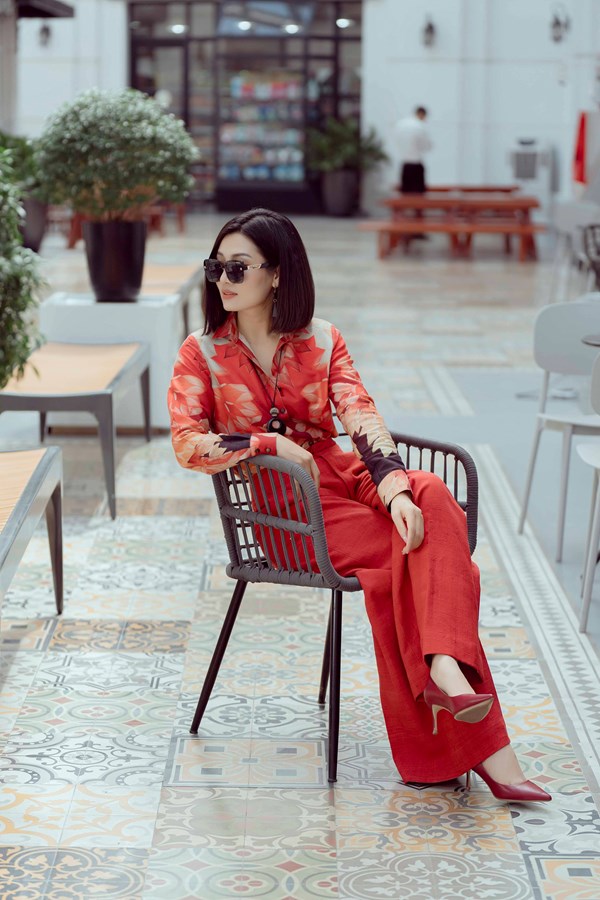 L'adui Red Tussor Trouser 