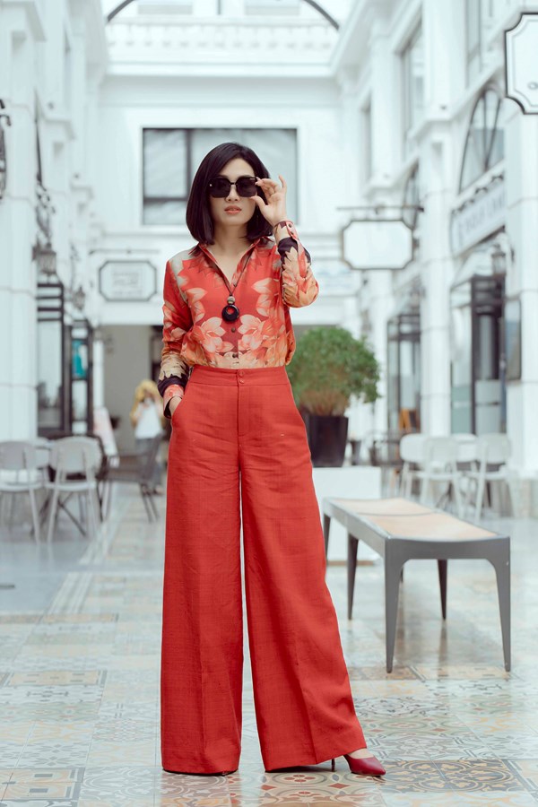 L'adui Red Tussor Trouser 