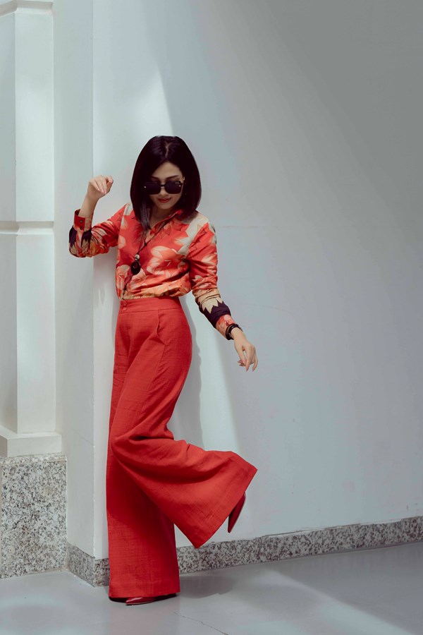 L'adui Red Tussor Trouser 
