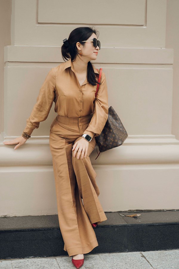 Camel Elegance Shirt | “Lạc Đà” Traditional Collar Silk Shirt